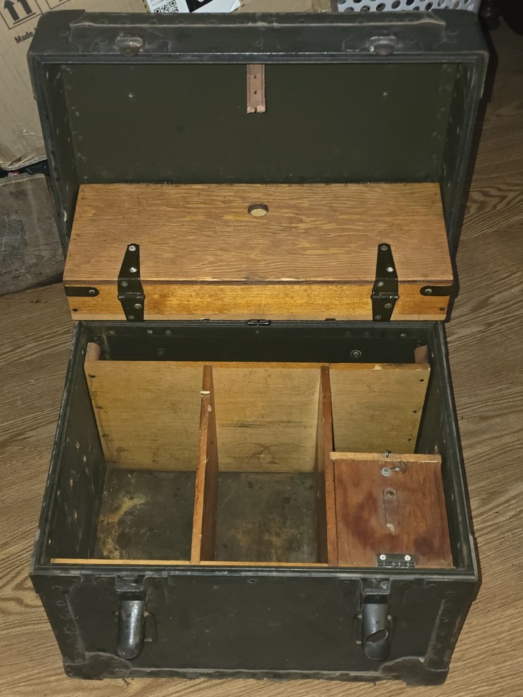 Vintage Foot Locker Trunk with Custom Compartments