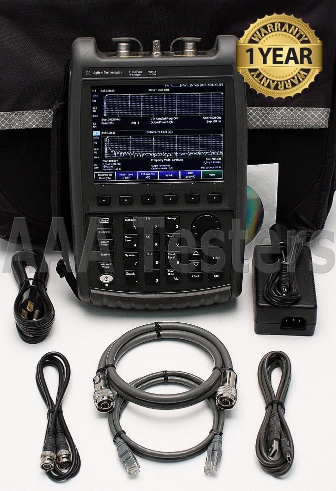 Agilent N9912A FieldFox RF Cable Antenna Combination Analyzer w/ Opt 104 4 Ghz