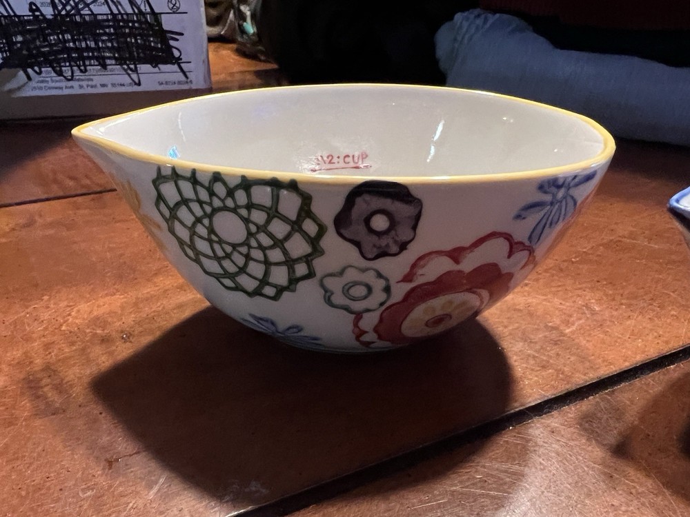 Pier One Measuring cups Ceramic Zinnia Nesting