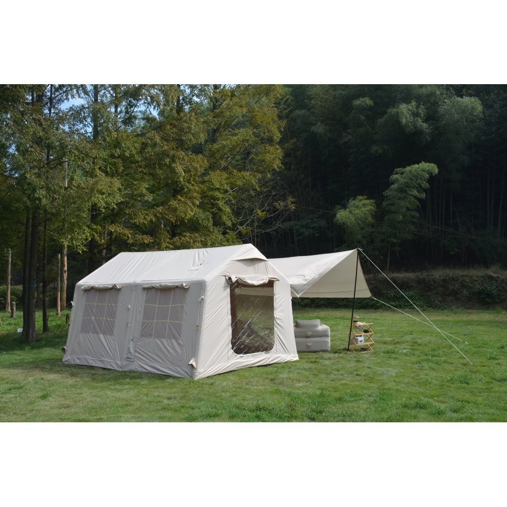 Inflatable Camping Tent for 7-8 People w/ Canopy, Waterproof