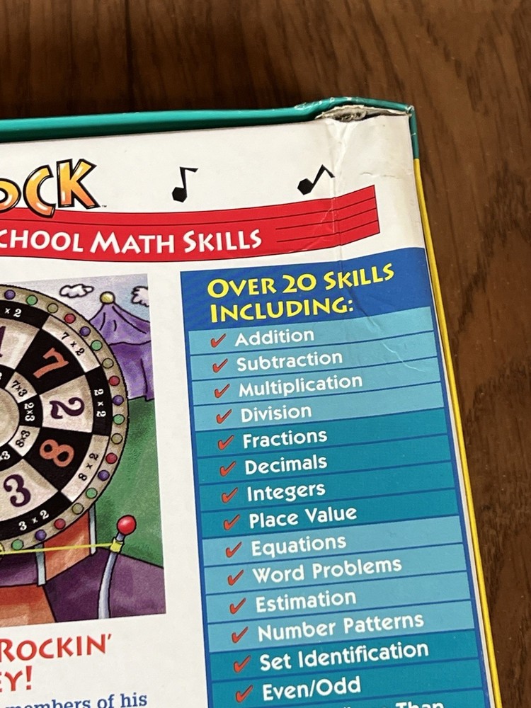 School House Rock Math Rock Educational CD-ROM With Box Vintage