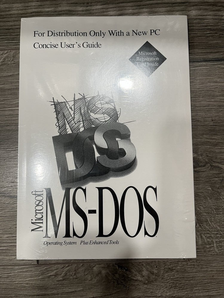 New Microsoft MS-DOS User’s Guide Manual Book ONLY NO Disk COA