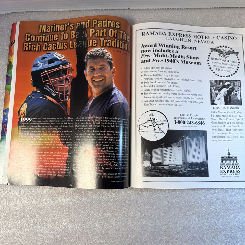1999 Seattle Mariners Spring Training Program Magazine Alex Rodriguez Peoria, AZ