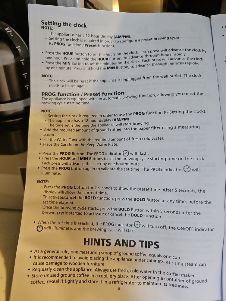 Coffee Maker, New, Open Box Mainstays 12 Cup Programmable