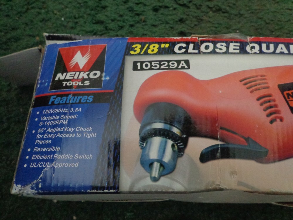 NEIKO 10529A 3/8" Close Quarter Angle Power Drill | 55-Degree Angle | Variable |