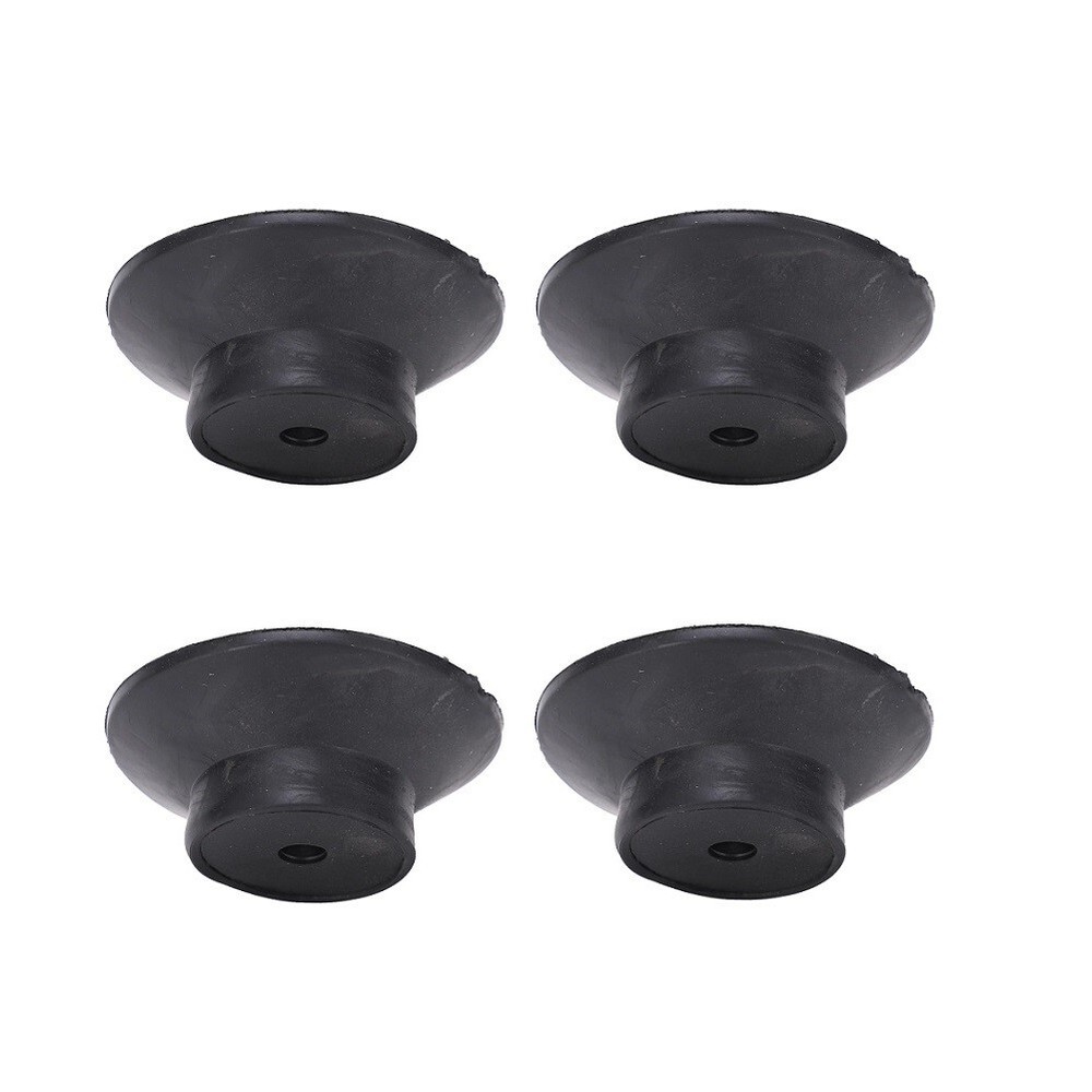 Stable 4pcs Black Rubber Foot Pads for Air Compressor Replacement