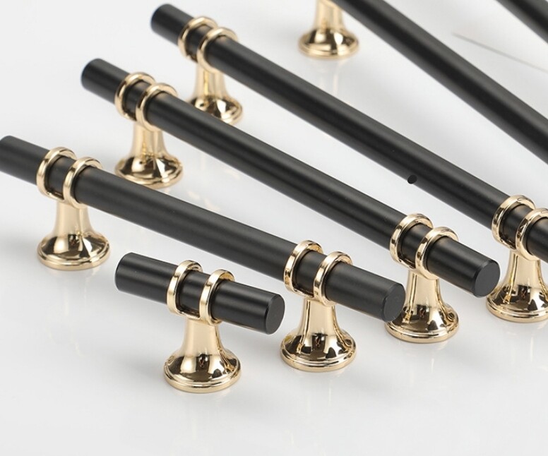 Chrome Cabinet Door Black Silver Gold Handle Kit T Bar Drawer Pull Kitchen