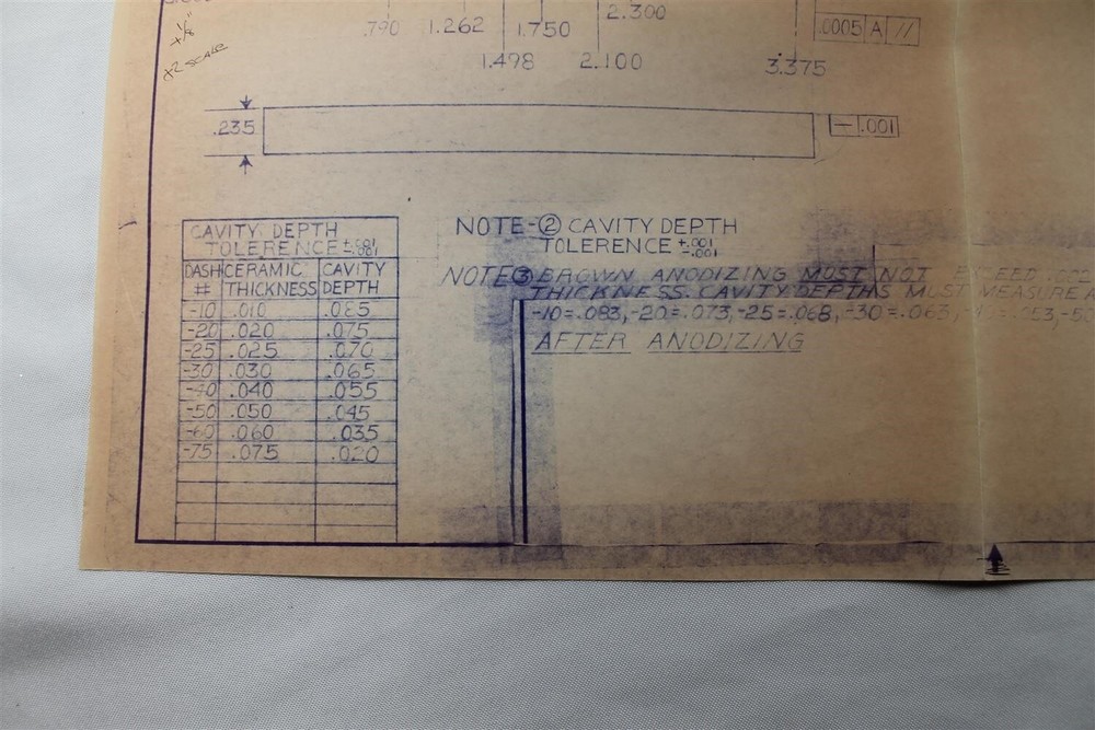 Teledyne Microelectronics Universal Substrate Chuck II 1983 Blueprint 2 Sheets