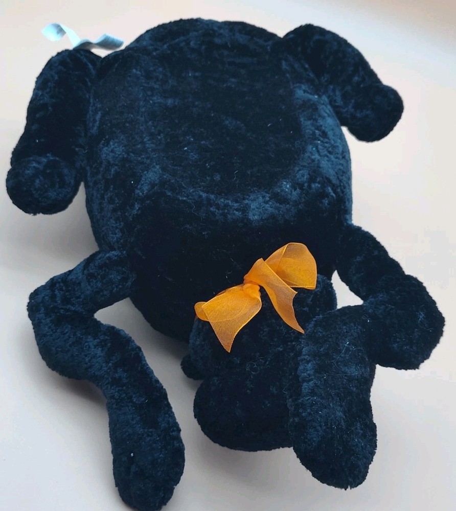 Halloween Plush Black Cat Basket