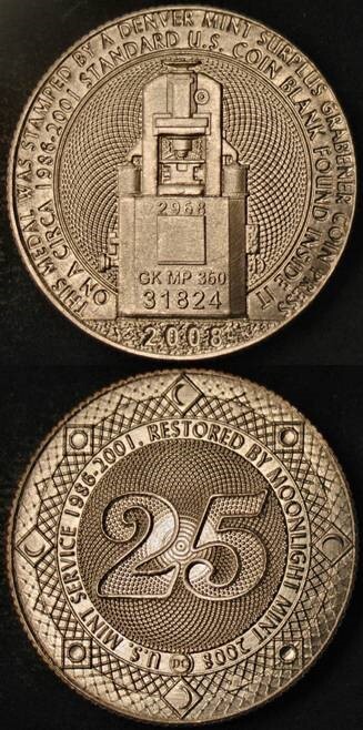 2008-D - Daniel Carr - Denver Mint Grabener Press Medal Uncirculated