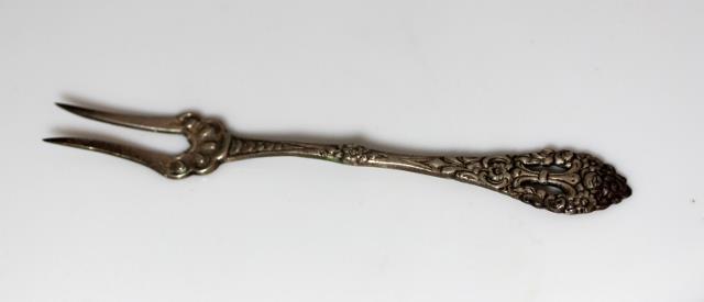 Vintage German 800 Silver Pickle Fork 5” - 4094