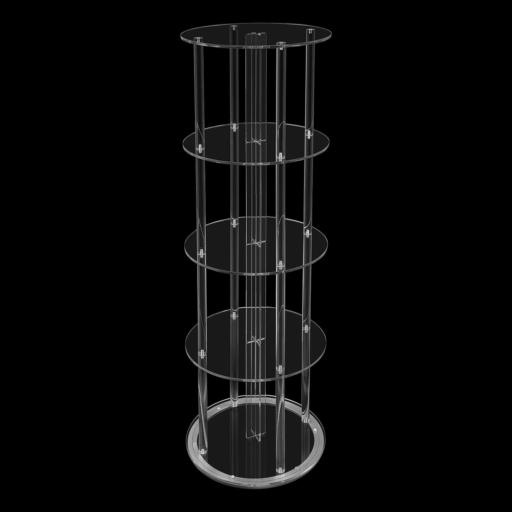 5-Tier Rotatable Acrylic Bookshelf – Stylish & Space-Saving Design