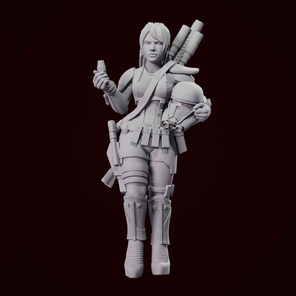 Star Wars Legion 3d printed Female Death Trooper Squad Version 1