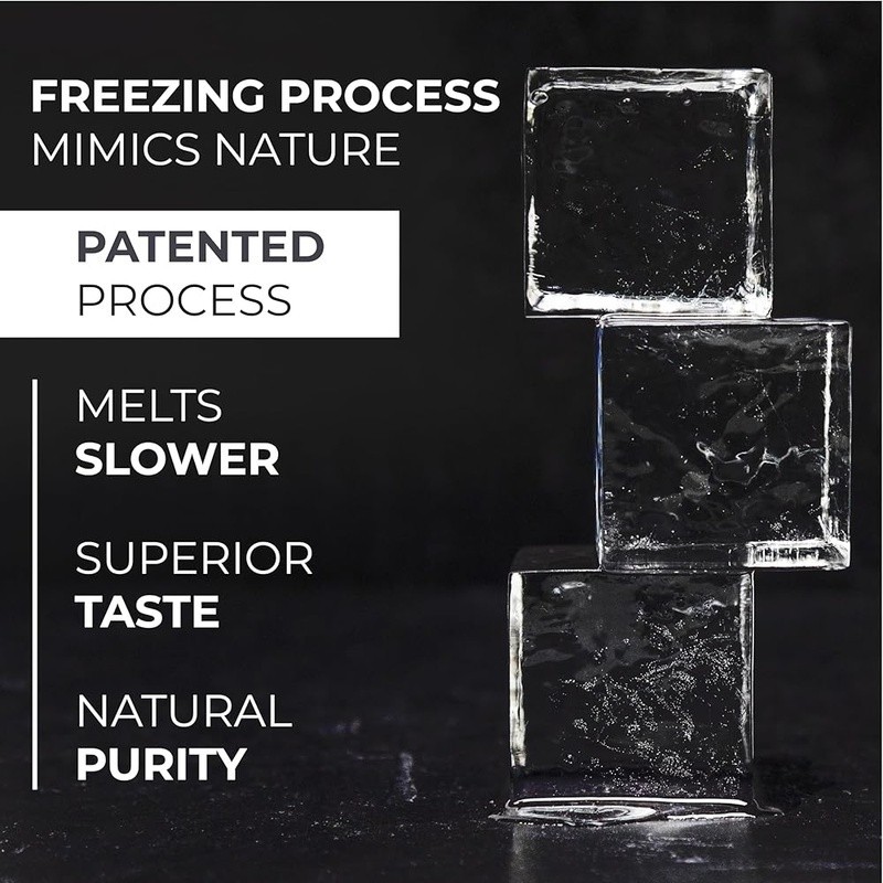 Clear Ice Cube Mold Perfect Drinks Bartender Choice Silicone Tray 4 Large Cubes