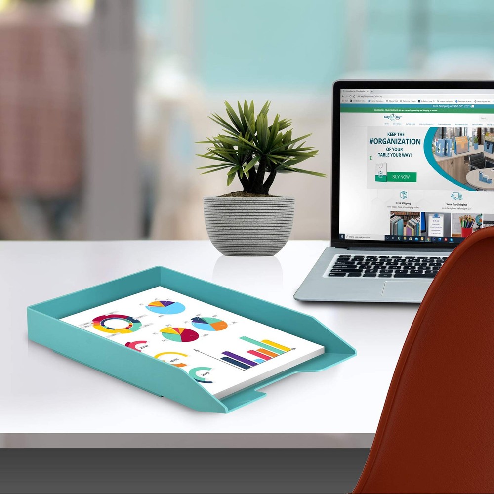 Stackable Letter Tray Front Load, Letter Size, Stacking Document Desk Office ...