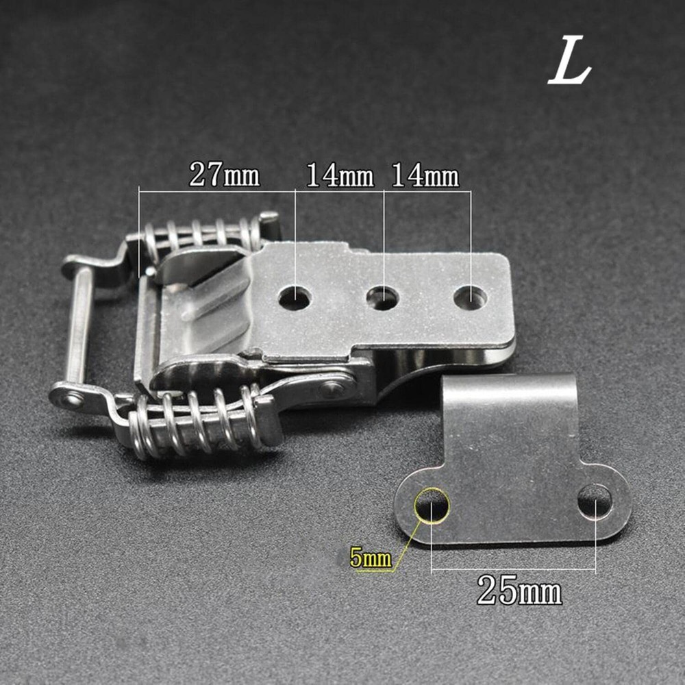 90 Degrees spring hasp Toolbox toggle latches L, Type:without Keyhole