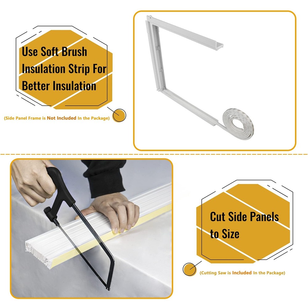 LBG Products Window AC Insulating Side Panel Kit Fits for Window Air Conditio...
