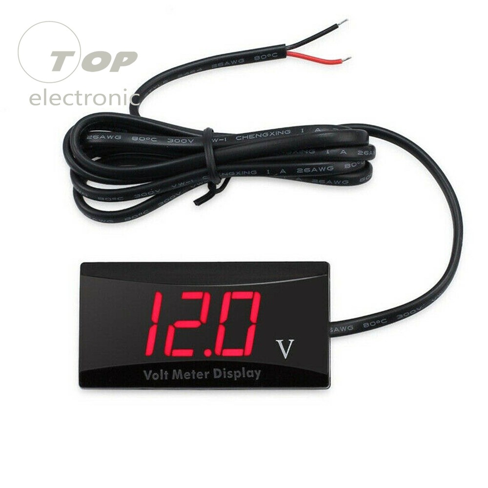 Car Motorcycle 12V Digital LED Display Voltmeter Voltage Gauge Panel Meter NEW