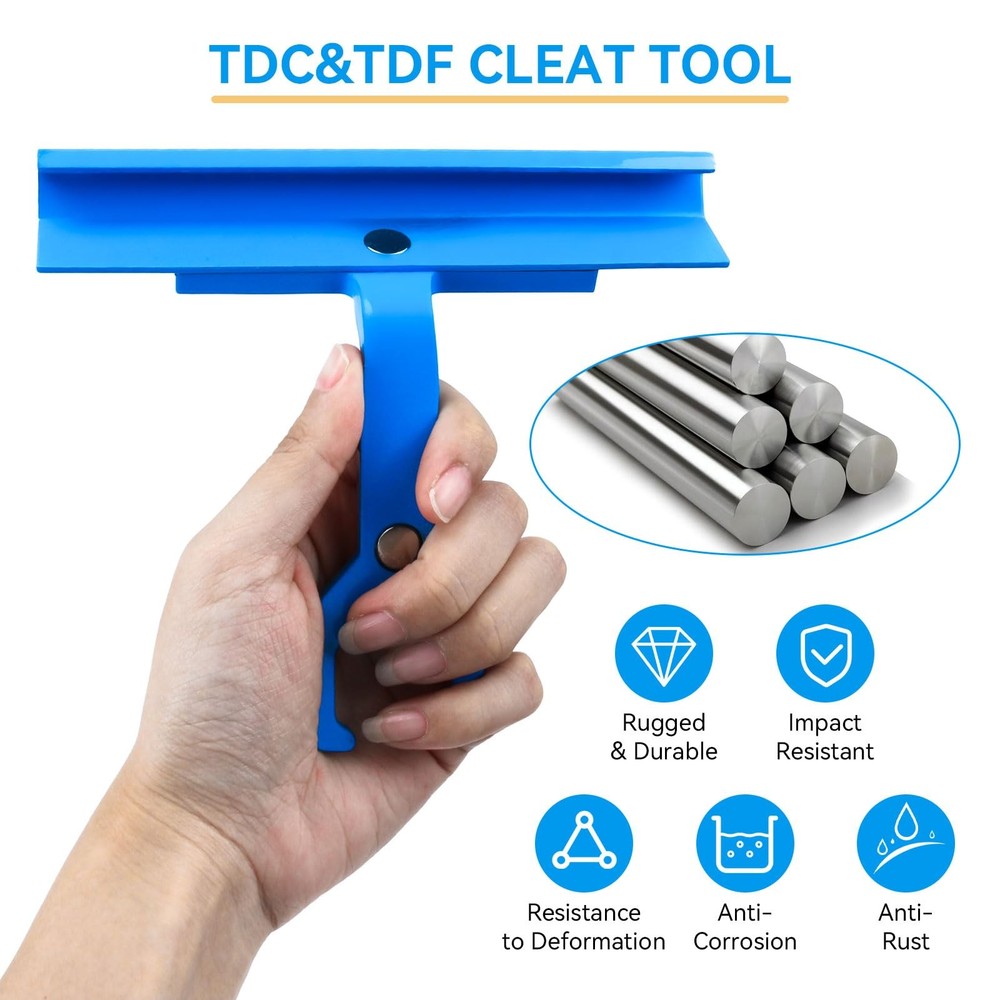 Magnetic PPC & PPF Clips/Cleat Tool For HVAC Ductwork - 4" Tdc Blue