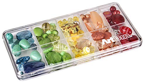 6907AB Slim Line 10 Compartment Small Art & Craft Portable,Box,Compact