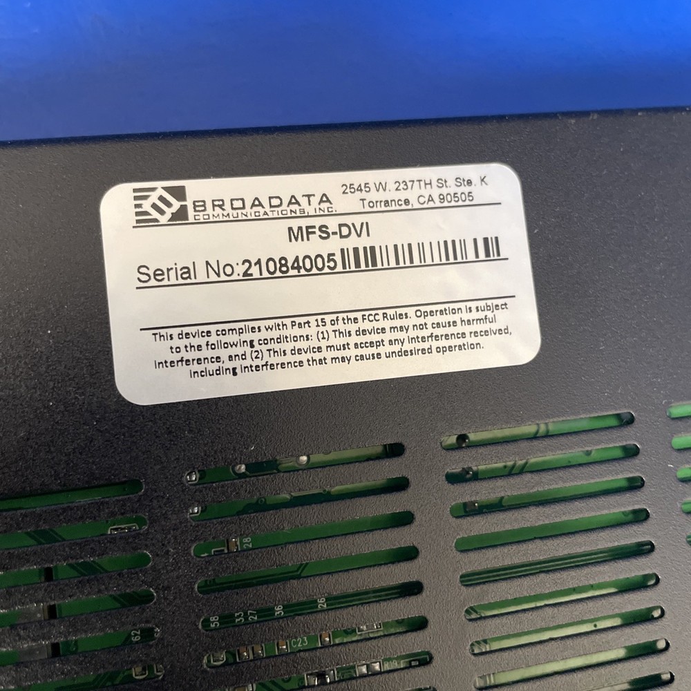 WORKING BRADATA DIGITAL VIDEO MFS-DVI SCALER CP-255ID