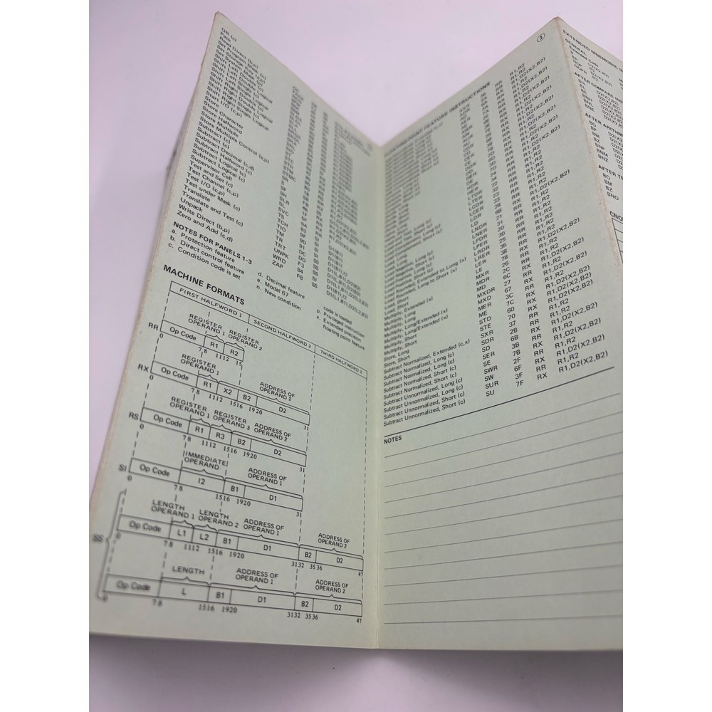 IBM SYSTEM/360 REFERENCE DATA BROCHURE X20-1703-9 USED