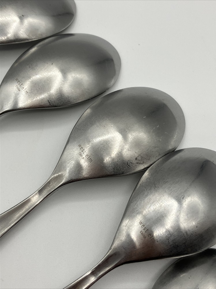 13 West Elm Stainless Satin Flatware Teaspoon & Tablespoon & Serving Silverware
