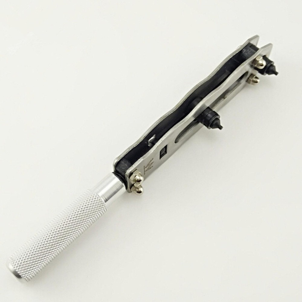 Watchmaker Watch Back Case Opener Adjustable Remover Wrench Tool Silver w/ 8 Tip