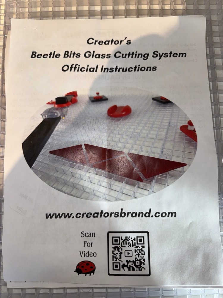 Complete Beetle Bits Glass Cutting System w/ Flying Beetle & 6Pack Waffle Grids