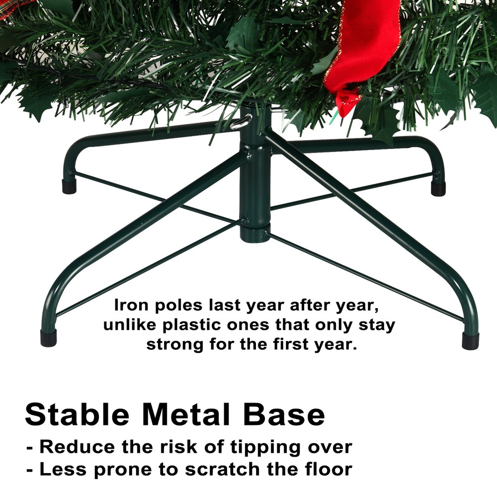 6Ft Pop Up Christmas Tree Pull Up Christmas Tree with 200 LED Lights & Remote