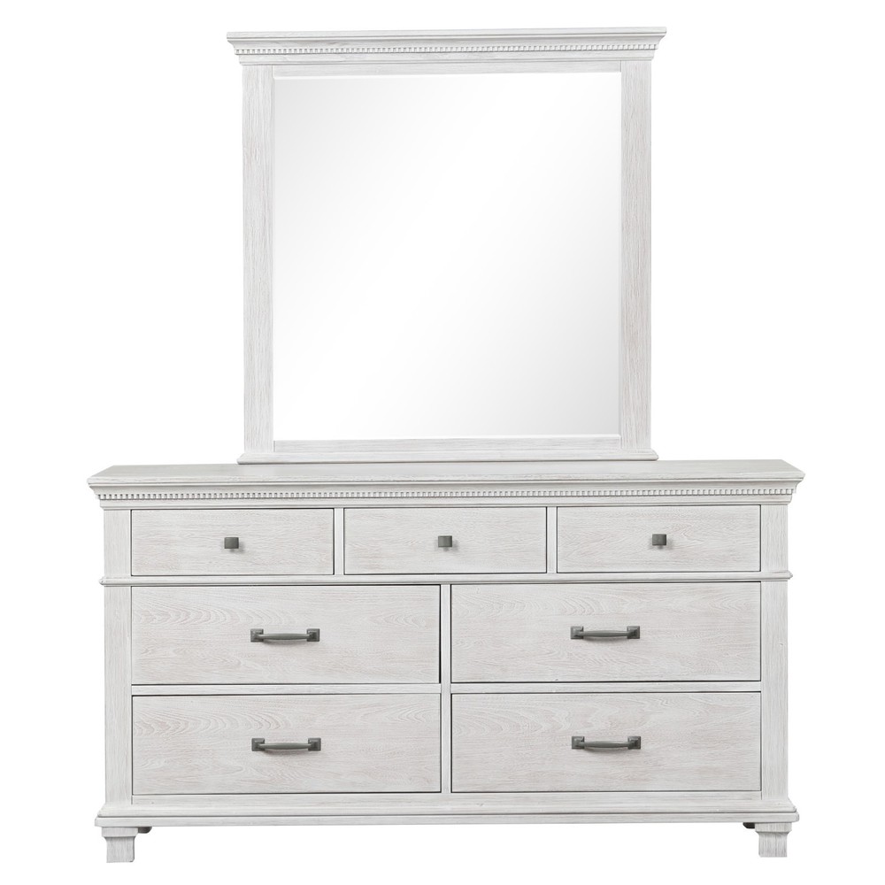 Eastern King Size 5pc Bed Set Transitional Weathered Gray Finish Bedroom