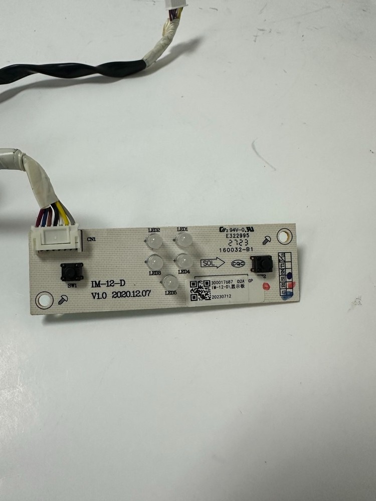 Whirlpool Ice Maker LED Display Control Board IM-12-D V1.0 – OEM Replacement