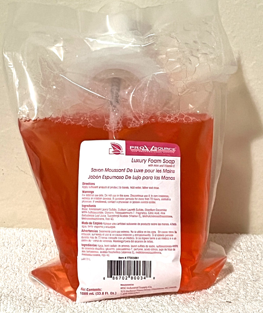 PRO SOURCE Luxury  foam Soap: 1,000 mL Dispenser Refill w/ pump