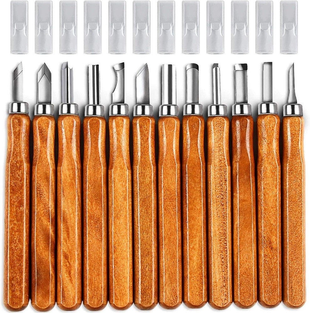 Complete 20-Piece Wood Carving Tool Set with Accessories for Creative Projects