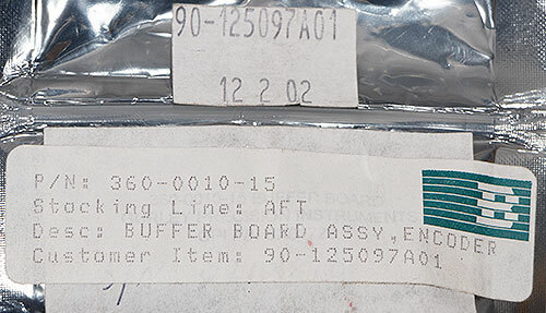 NEW Brooks Automation 360-0010-15 Buffer Board Assy, Encoder ASM PN:90-125097A01