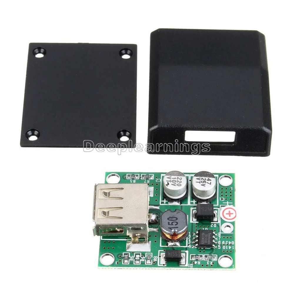 1X 5V 2A Solar Panel USB Charger Voltage Regulator Circuit Board + Shell