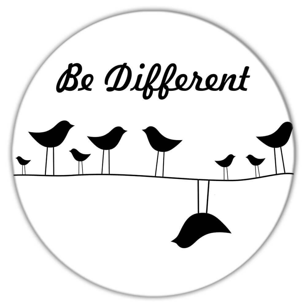 Gift Coaster : Be Different String Silhouette Cute Bird on Wire Lover