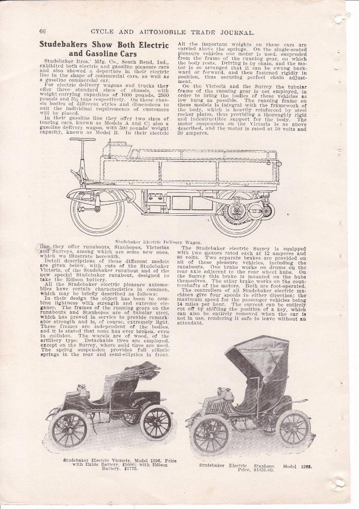 Original 1904 Studebaker Car & Truck 2 pg Article & photos/1904 Buckmobile