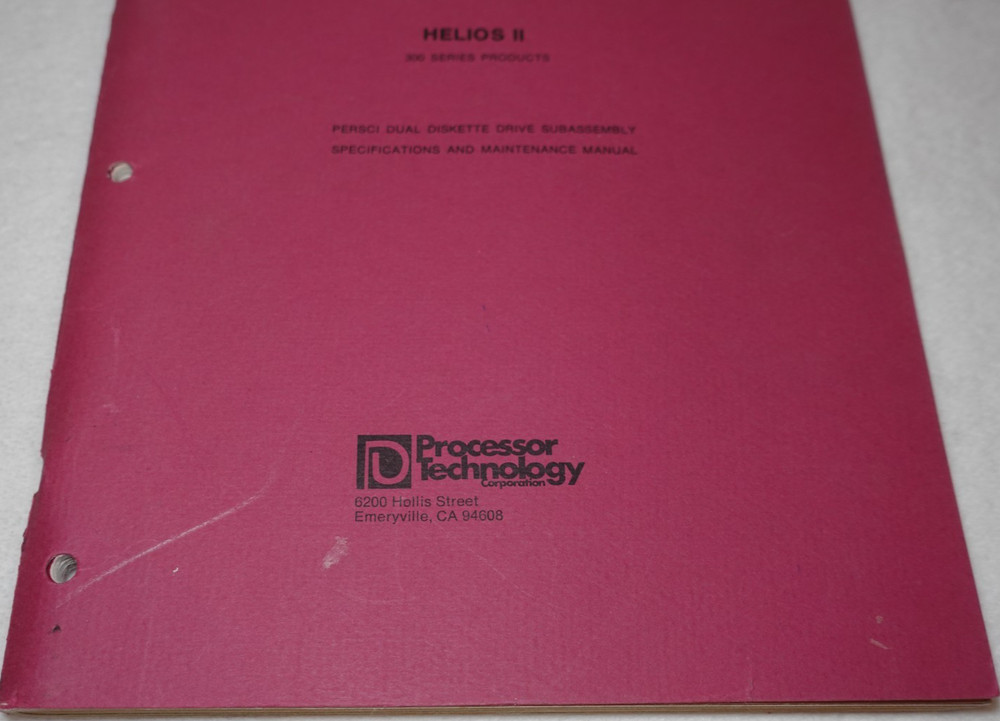 Helios II Persci Dual Diskette Drive 1977 Processor Technology Publication