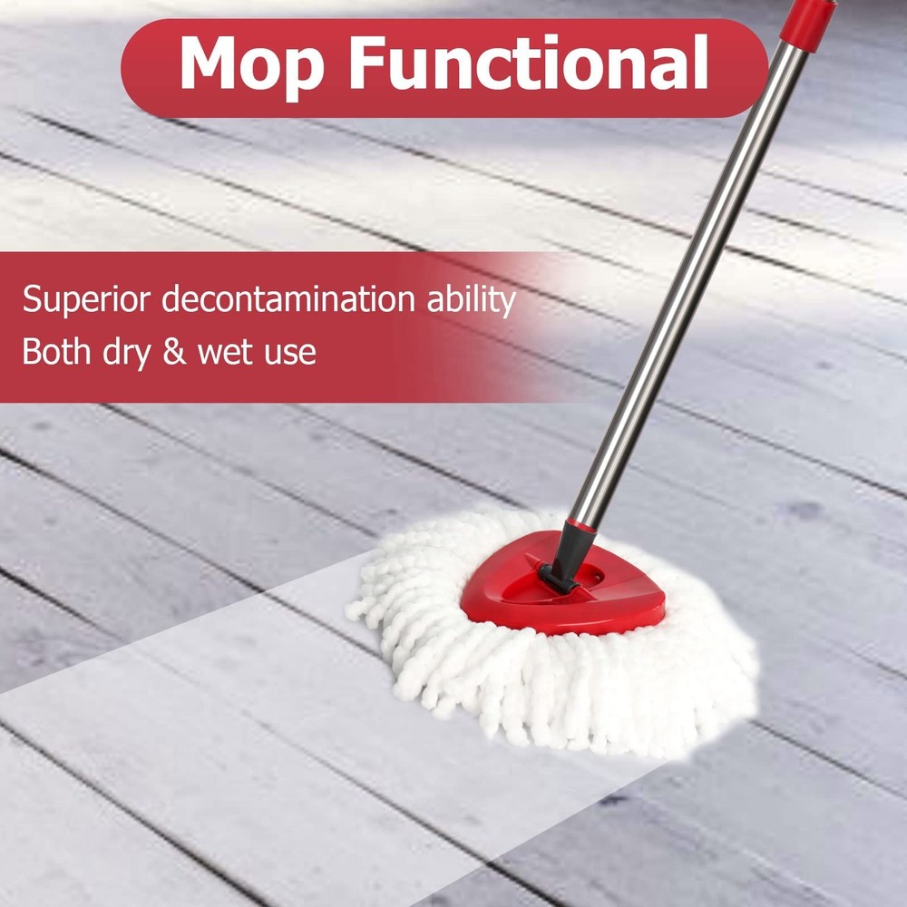 O-Cedar Spin Mop Replacement Head Set with Base and 30" to 58" Handle, Combo ...
