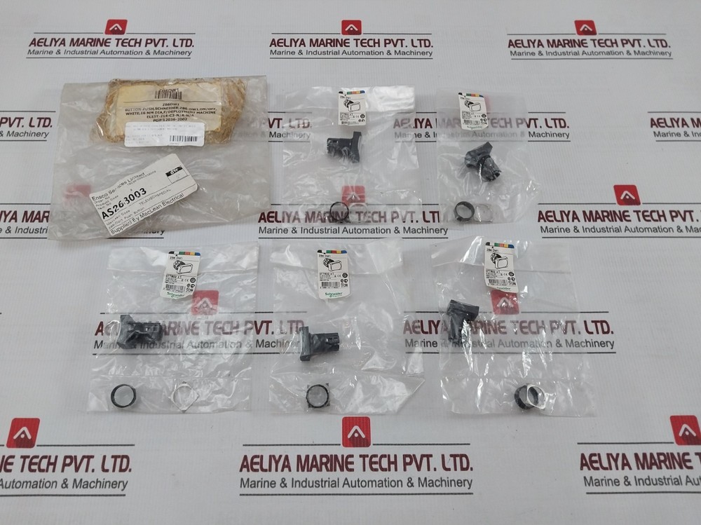 SCHNEIDER ELECTRIC ZB6DW1 White Rectang Flush Illuminated Pushbutton Head