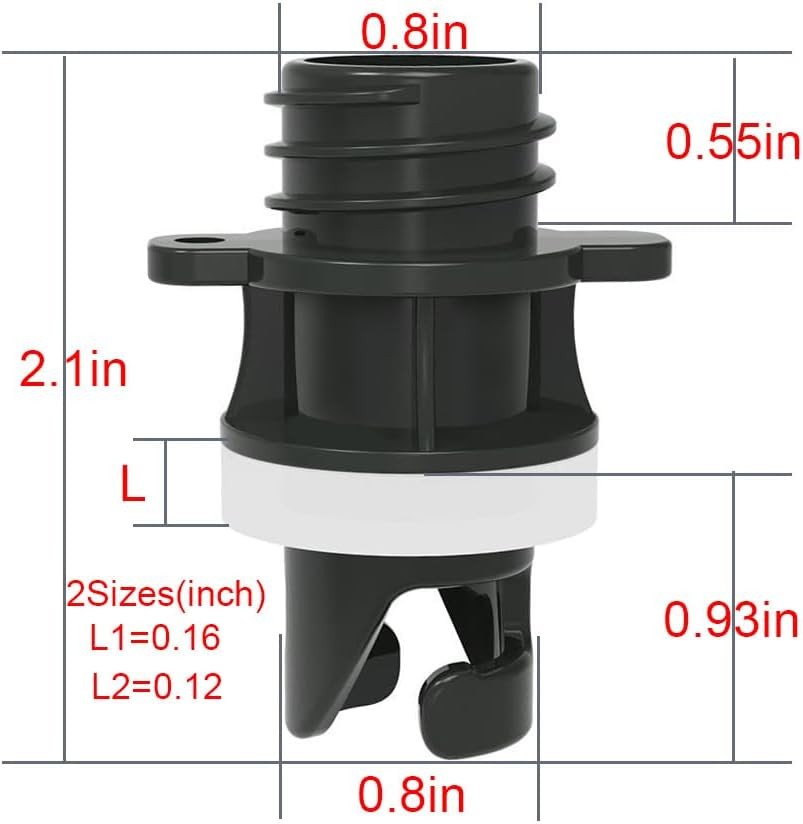 SUP Inflator Pump Hose Adapter for Paddleboard Universal size, BLACK