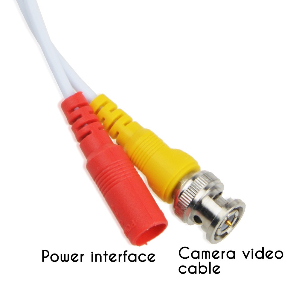 100ft BNC Video and Power Cable Wire Cord w/ Connector for CCTV Security Camera