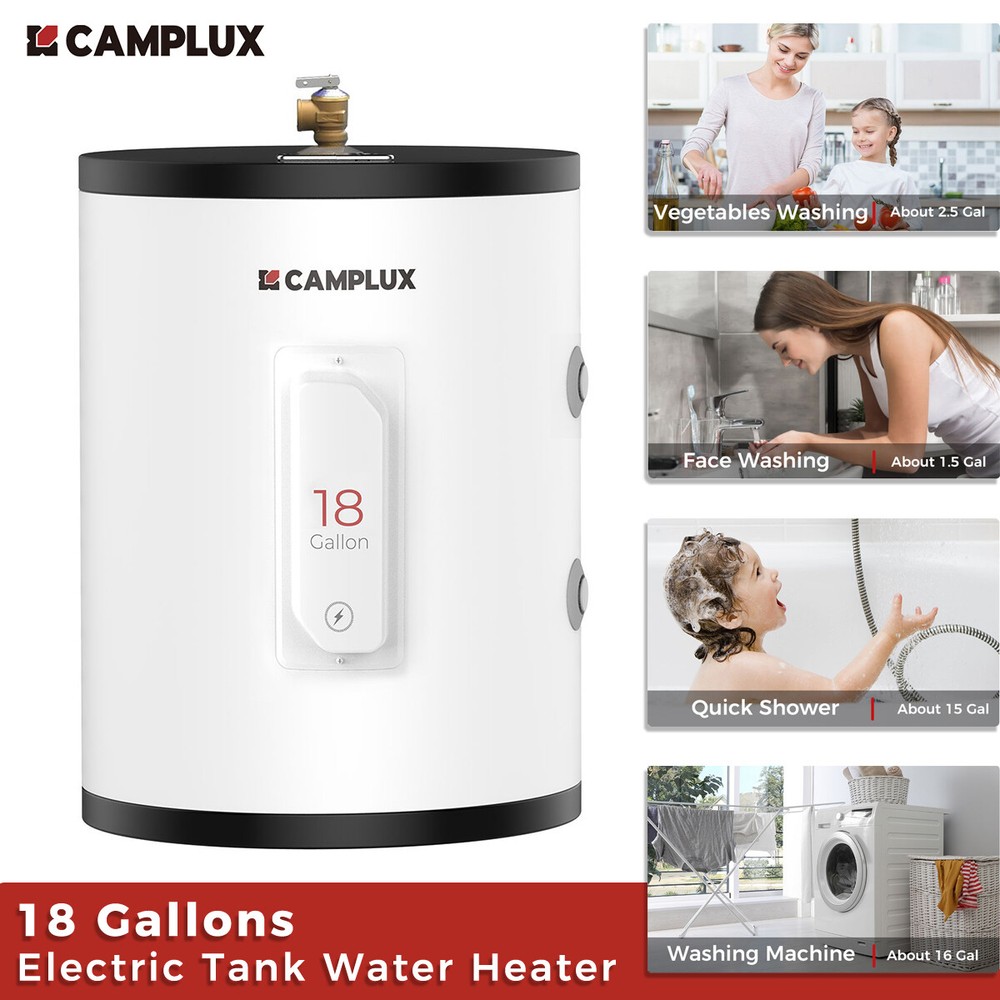 CAMPLUX 18 Gallons Tank Water Heater Electric Instant Hot Water Supply System RV