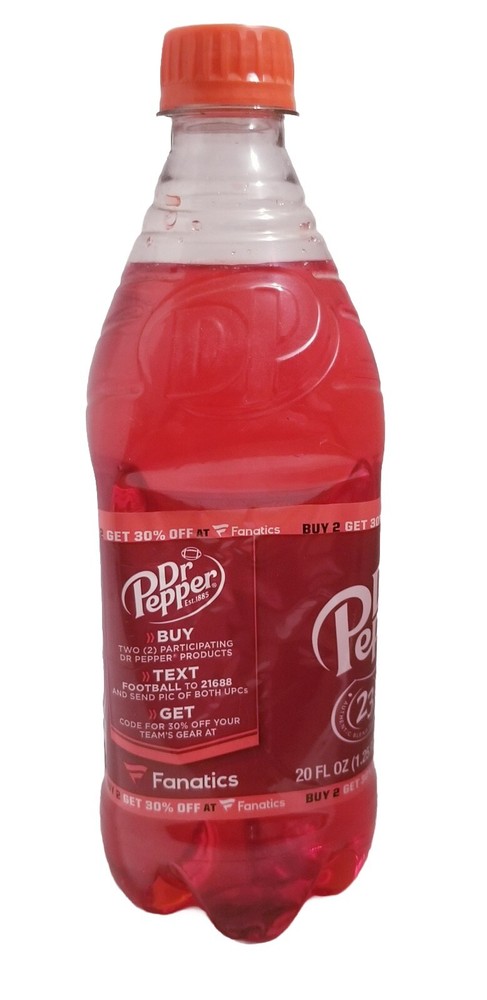 Dr. Pepper Bottle With BIG RED INSTEAD! 20oz CLOSED Expired