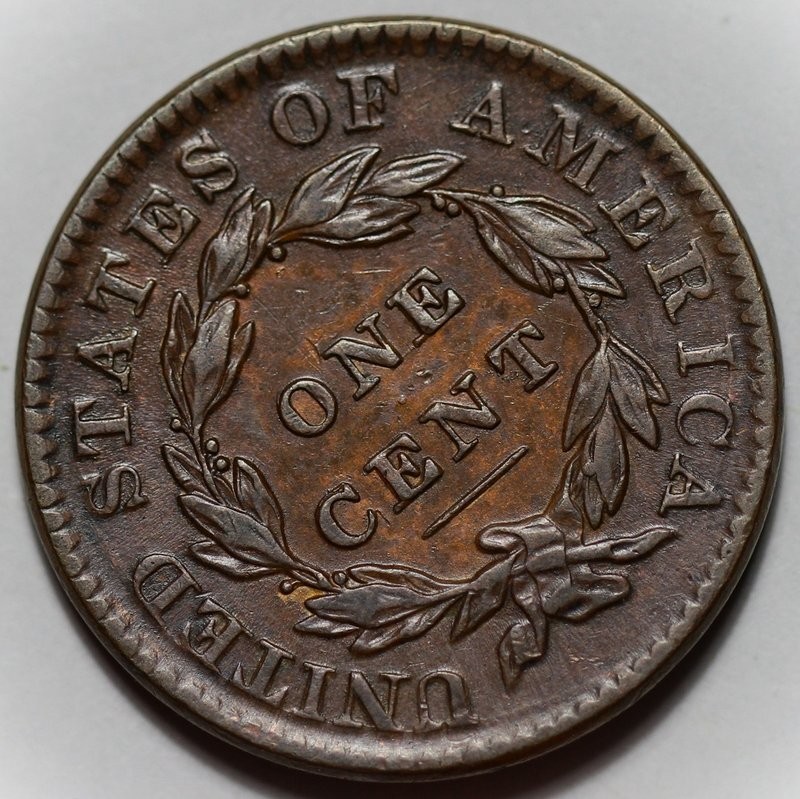 1833 Coronet Head Large Cent (N-2) - US 1c Copper Coin