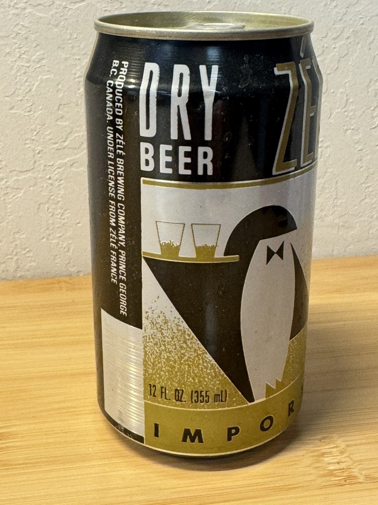 Zele Dry Beer - Empty Beer Can - Bottom Opened