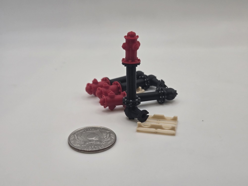1/64 Scale Fire Hydrants with Valve *4 Pack*