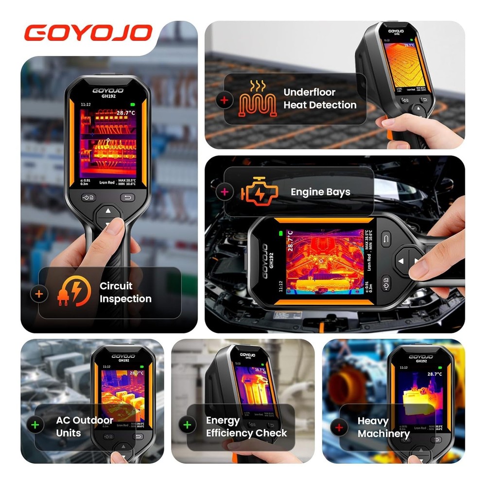 Handheld Thermal Imager with High-Resolution Display & 3 Imaging Modes for HVAC