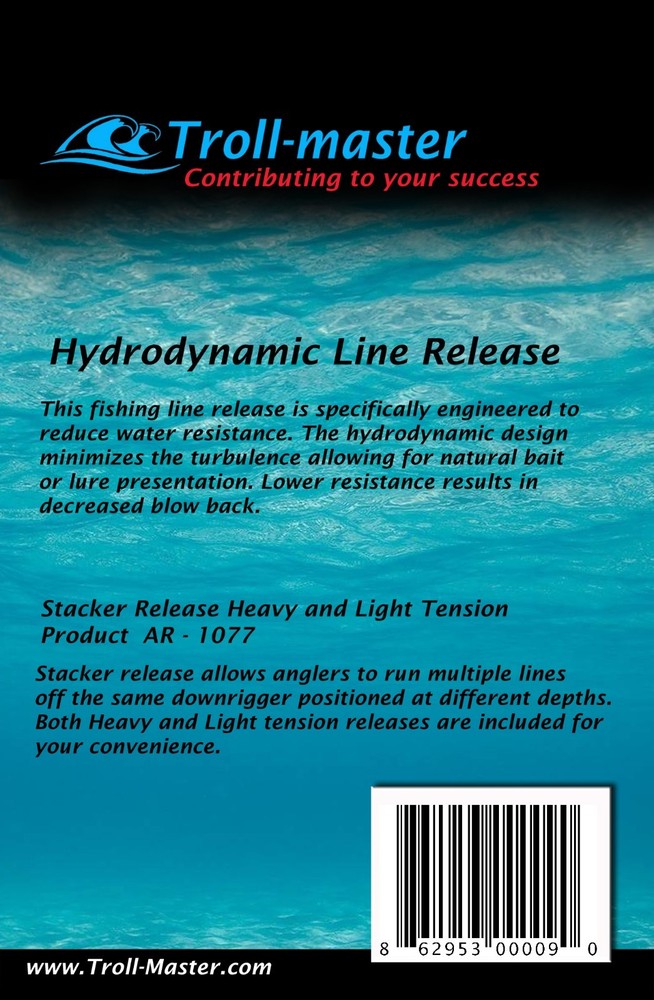 HYDRODYNAMIC LINE STACKER RELEASE (Heavy and Light tension) by Troll-Master NEW